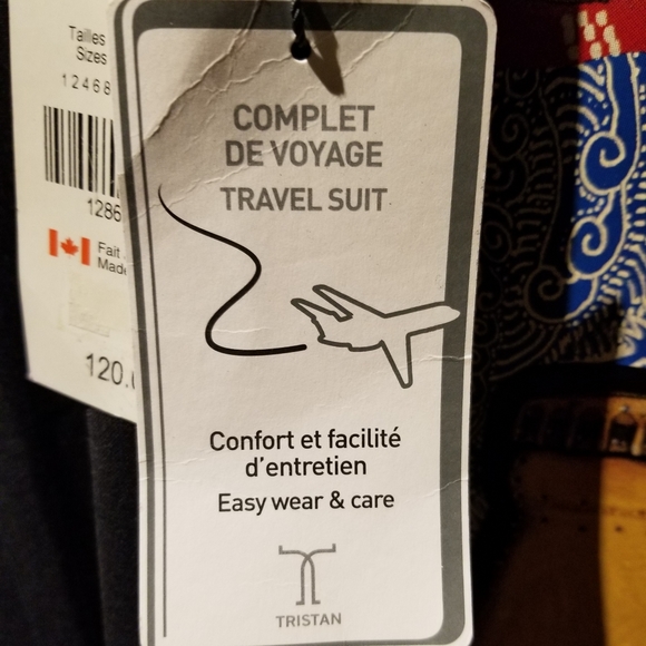 TRISTAN Navy Blue Pinstripe Trousers (Size 1) - Picture 3 of 14